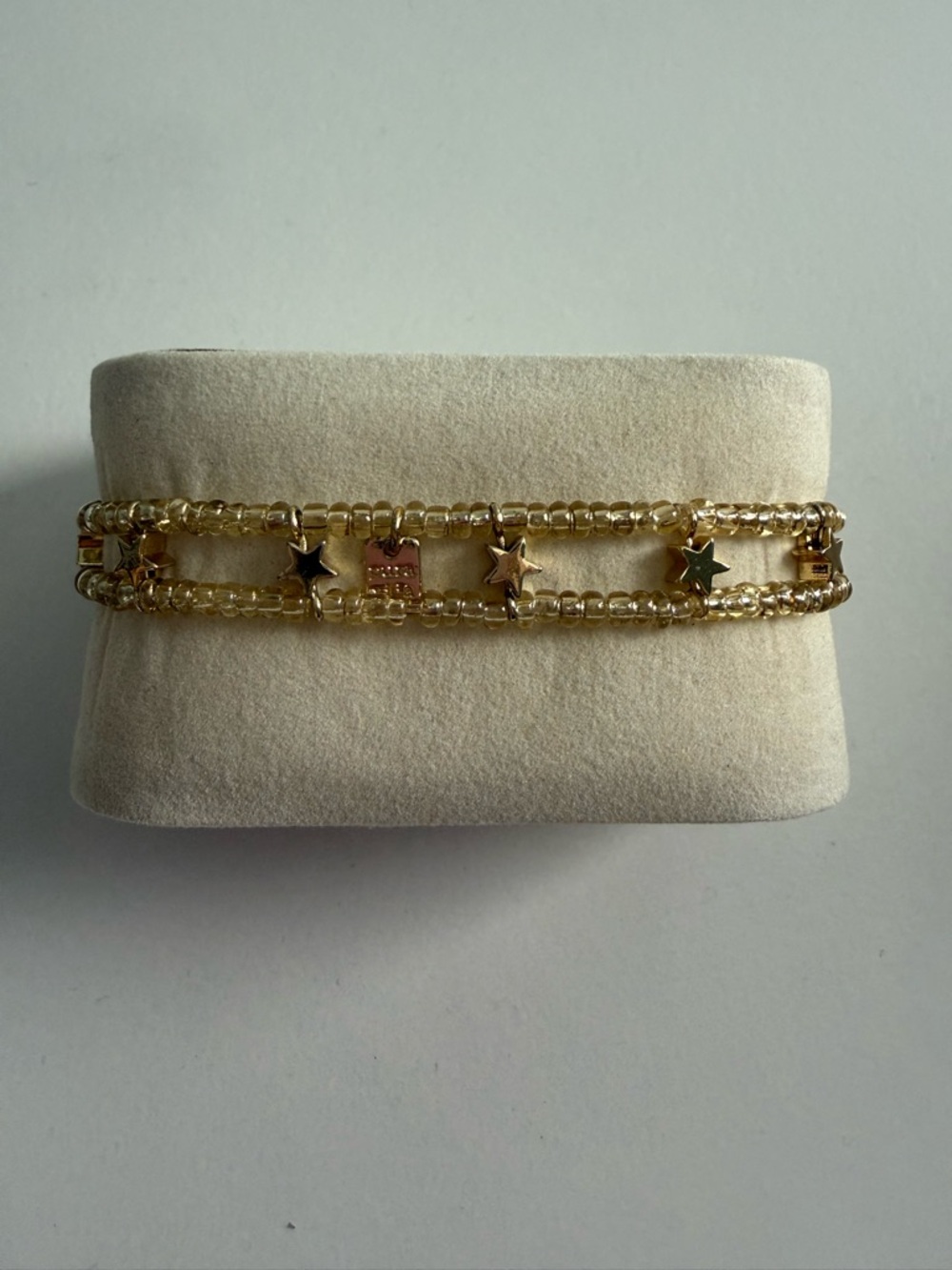 Pura Vida Gold Beaded Double-Strand Star Charm Bracelet
